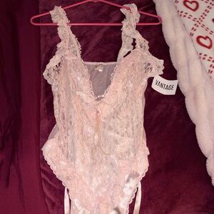 Pink Lace Bodysuit